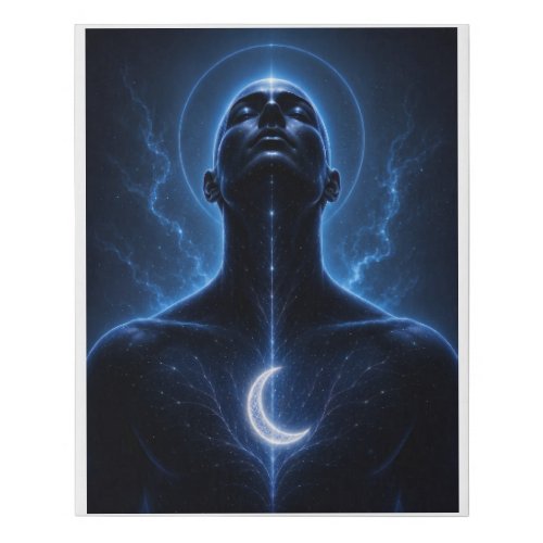 Inner Reflection – Spiritual Crescent Moon Canvas