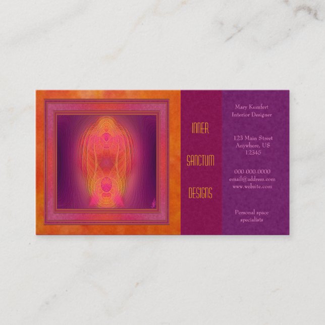 Inner Sanctum Abstract Art Business Card (Front)