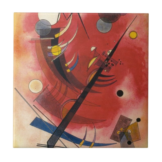 Inner Simmering Abstract Painting Ceramic Tile (Front)