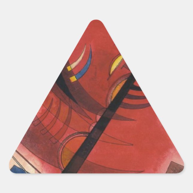 Inner Simmering Abstract Painting Triangle Sticker (Front)