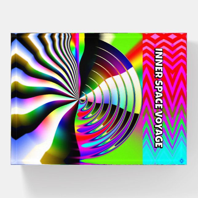 INNER SPACE VOYAGE (you may change the words) Paperweight (Front)