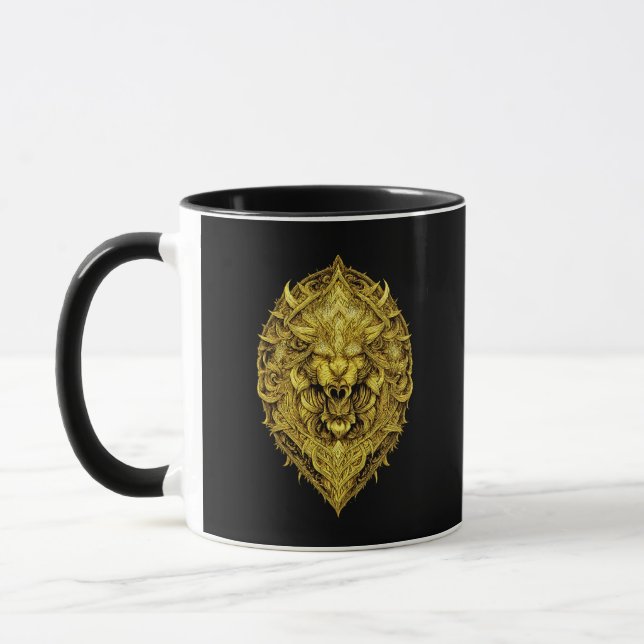 Inner Strength Sacred Geometry Totem Art Mug (Left)