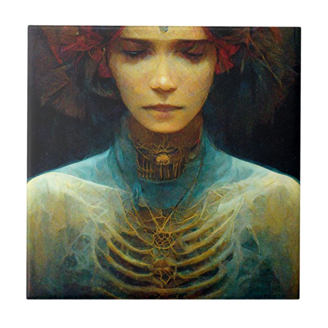 Inner View Fantasy Sci-Fi Ceramic Tile (Front)