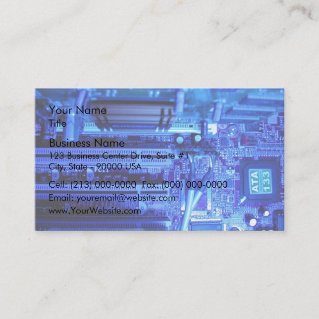 Inner view of CPU Business Card (Front)