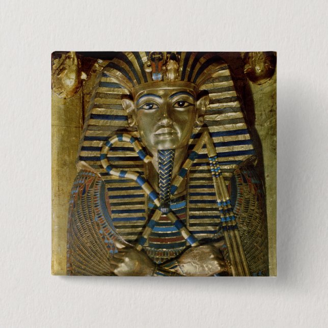 Innermost coffin of Tutankhamun Pinback Button (Front)