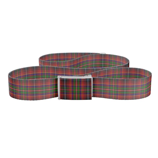 Innes Clan Tartan Plaid Belt (Zig-Zag)