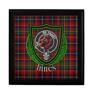 Innes Scottish Clan Tartan & Crest Gift Box