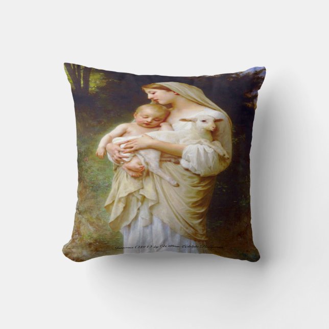 Innocence by Bouguereau Throw Pillow (Front)