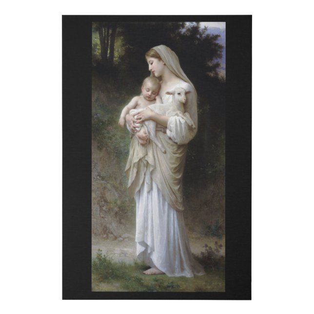 Innocence (Madonna and Child), Bouguereau Faux Canvas Print (Front)