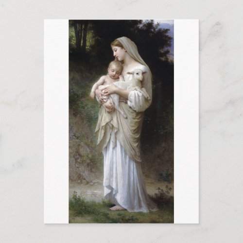 Innocence Madonna and Child Bouguereau Postcard