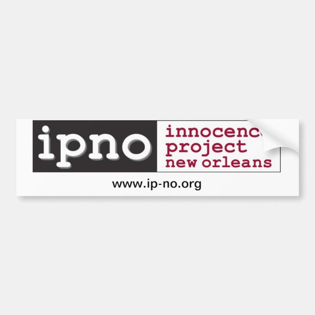 Innocence Project New Orleans Bumper Sticker (Front)
