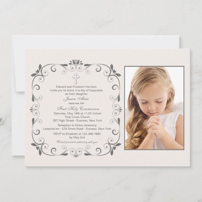 Innocence Square Photo Invitation (Front)