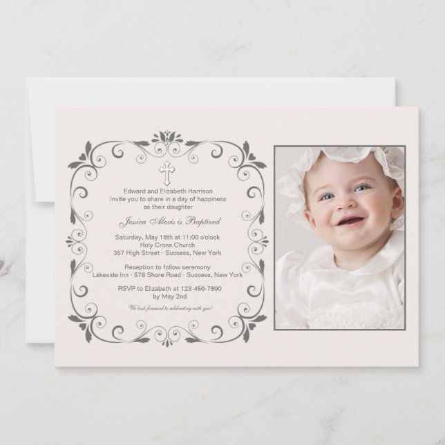 Innocence Square Photo Invitation (Front)