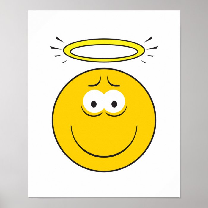 Innocent Angel  Smiley Face Print