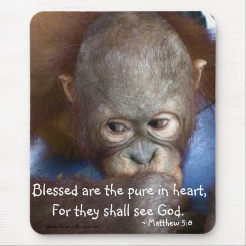 Innocent Baby  Blessed are the pure in heart Mouse Pad