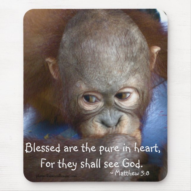 Innocent Baby  "Blessed are the pure in heart" Mouse Pad (Front)