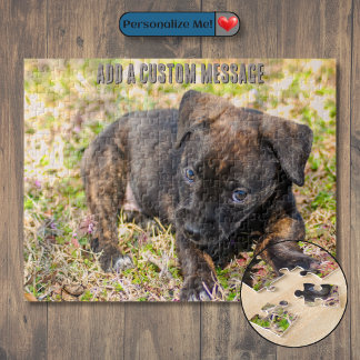 Innocent Brindle Puppy Jigsaw Puzzle
