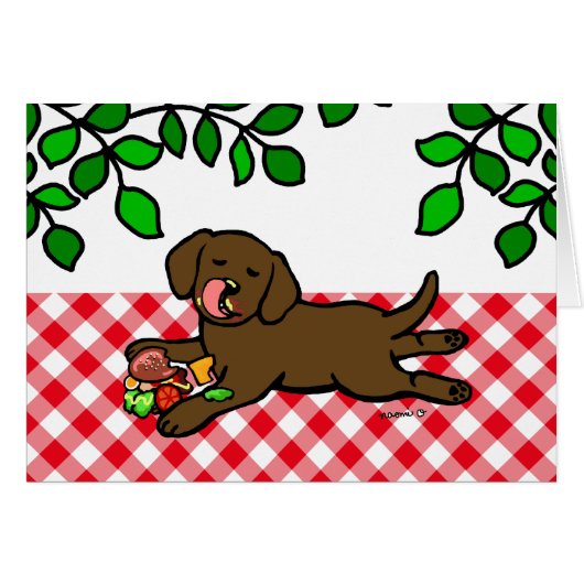 Innocent Chocolate Labrador Puppy Cards (Front Horizontal)