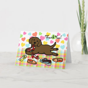 Innocent Chocolate Labrador Puppy Thank You