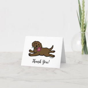 Innocent Chocolate Labrador Puppy Thank You Card