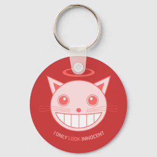 Innocent / Evil Cat keychain