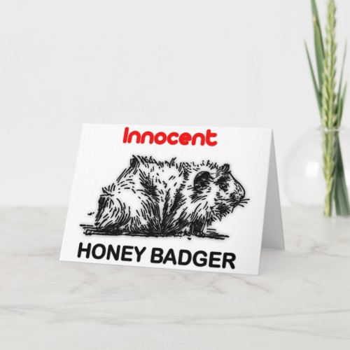 Innocent Honey Badger Holiday Card