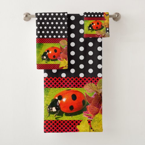 Innocent Lil Red Bug Ladybug Bath Towel Set