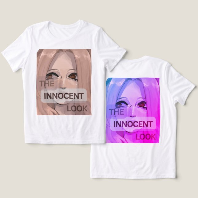 innocent look Tri-Blend shirt (Design Front & Back)