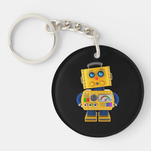 Innocent looking toy robot keychain