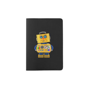 Innocent looking toy robot passport holder