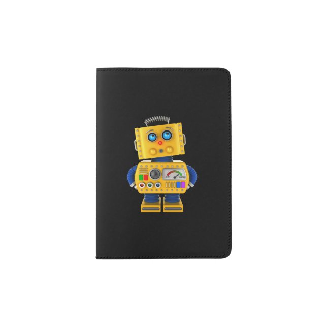 Innocent looking toy robot passport holder (Front)