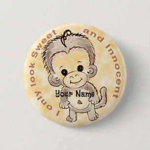 Innocent Monkey Button