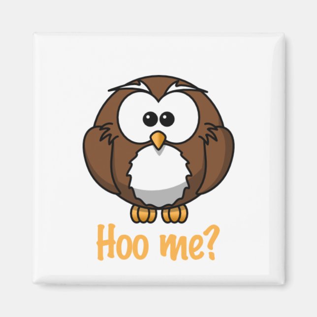 Innocent Owl - "Hoo Me?" Magnet (Front)
