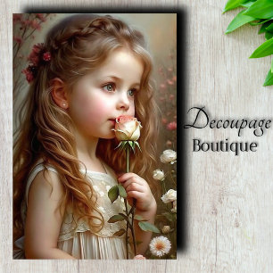 Innocent Rose Child Decoupage Tissue Paper