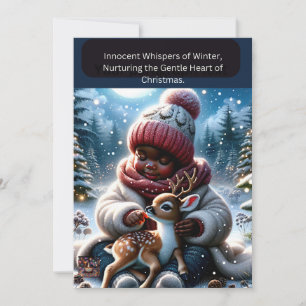 Innocent Whispers of Winter, Nurturing the Gentle Holiday Card