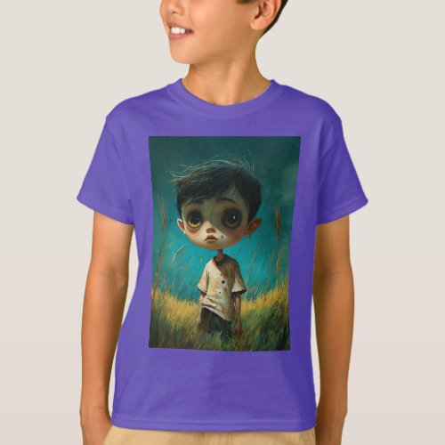 Innocent Wonder Big_Eyed Little Boy T_Shirt T_Shirt