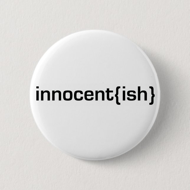 innocentish pinback button (Front)