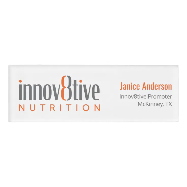 Innov8tive Nutrition Name Tag Zazzle
