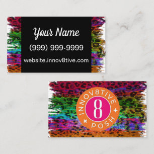 Innov8tive Posh leopard print business card