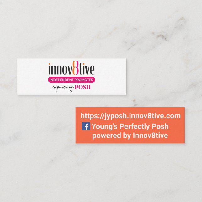 Innov8tive Posh mini business card design (Front/Back)