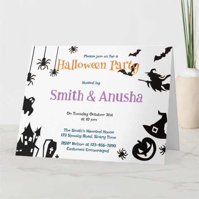 Innovation Adult Halloween Party  Card (Front)