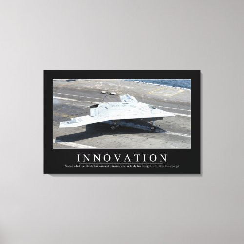 Innovation Inspirational Quote 1 Canvas Print