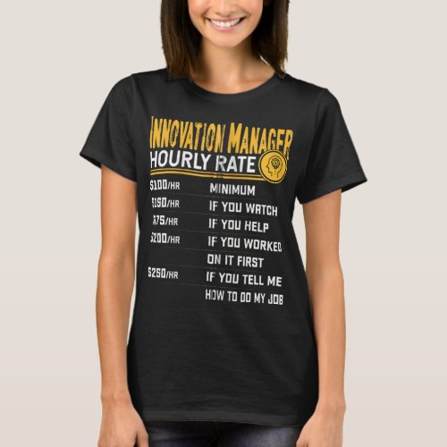 Innovation Manager Hourly Rate _ Funny Innovation  T_Shirt