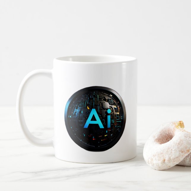  "Innovative AI Vision" Coffee Mug (With Donut)