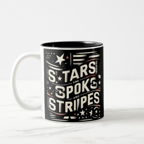 Innovative Patriotic Design Stars Spooks Stripe Two_Tone Coffee Mug