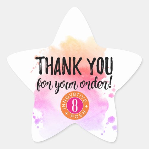 Innovative Posh Thank you for your order  Star Sticker