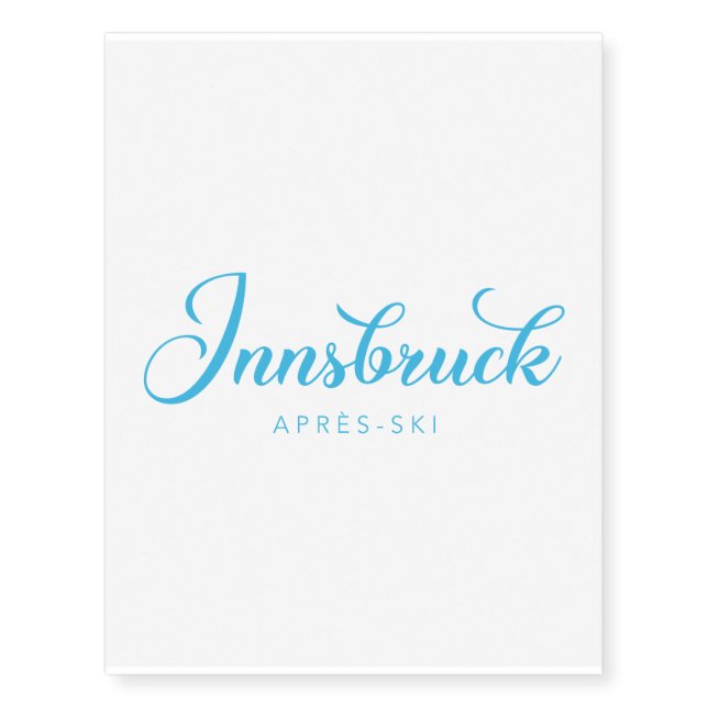 INNSBRUCK Apres-Ski Temporary Tattoos (Front)