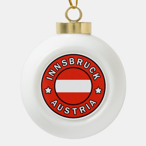 Innsbruck Austria Ceramic Ball Christmas Ornament