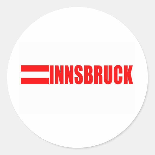 Innsbruck, Austria Classic Round Sticker (Front)