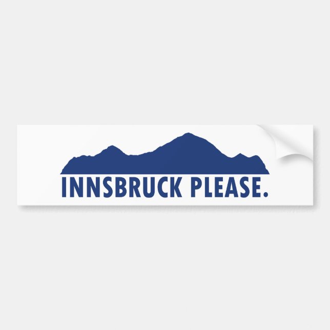 Innsbruck Austria Please Bumper Sticker (Front)